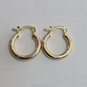 ARETES ARRACADAS COMBINADAS 14K 1.6 GR (NUEVO)