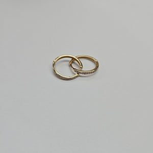 ARETES ARRACADAS C CIRCONIAS 14K 2.1 GR (NUEVO)