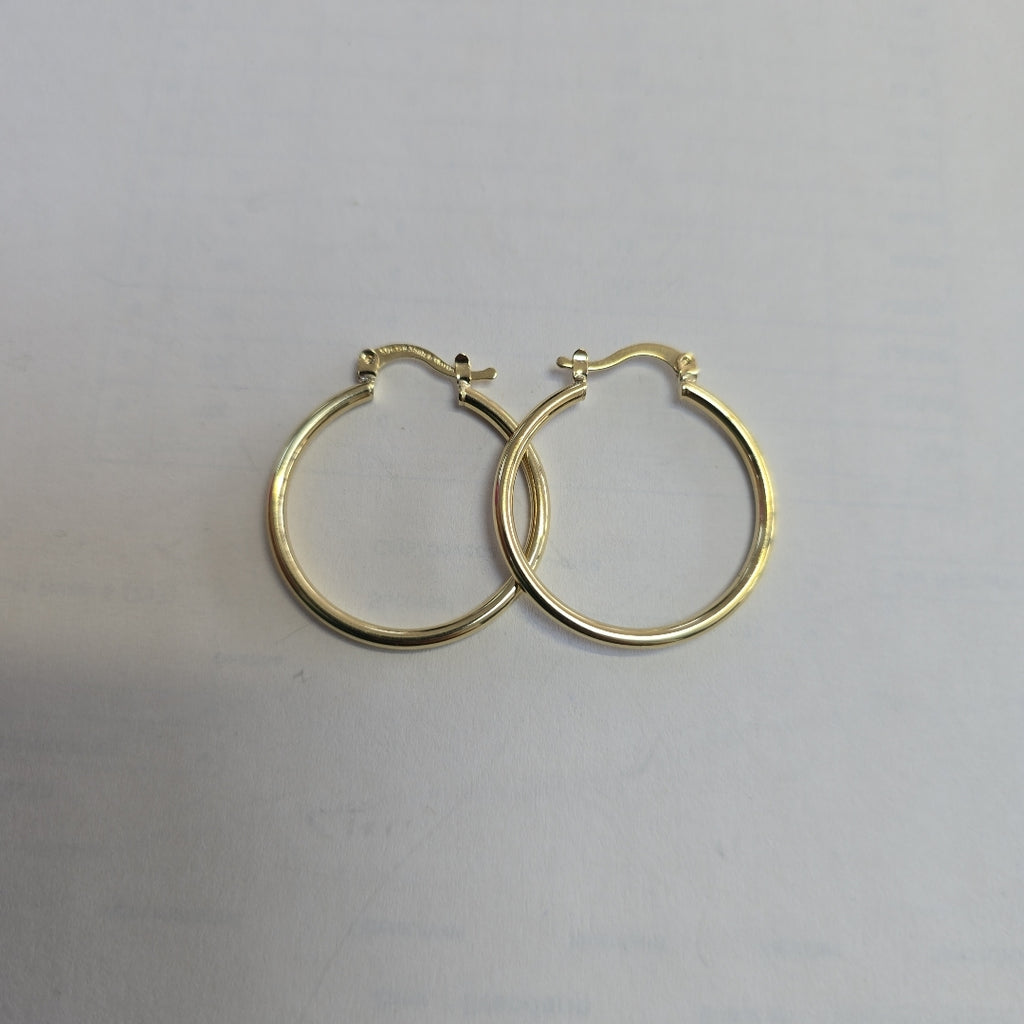 ARETES TEJIDO ARRACADAS LISAS 14K 1.5 GR (NUEVO)