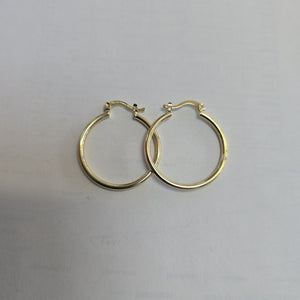 ARETES TEJIDO ARRACADAS LISAS 14K 1.5 GR (NUEVO)
