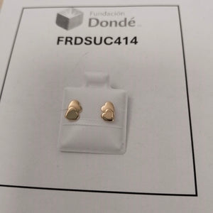 BROQUELES BROQUEL CORAZON DOBLE 14K 0.2171 GR (NUEVO)