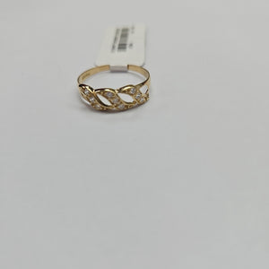 ANILLOS CON CIRCONIAS 14K TALLA 8 1.4 GR (NUEVO)