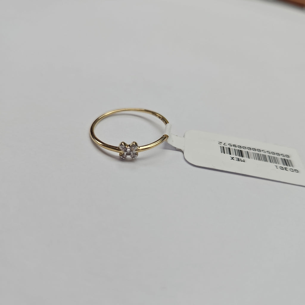 ANILLO ANILLITO C CIRCONIAS 14K 7 TALLA 0.7 GR (NUEVO)