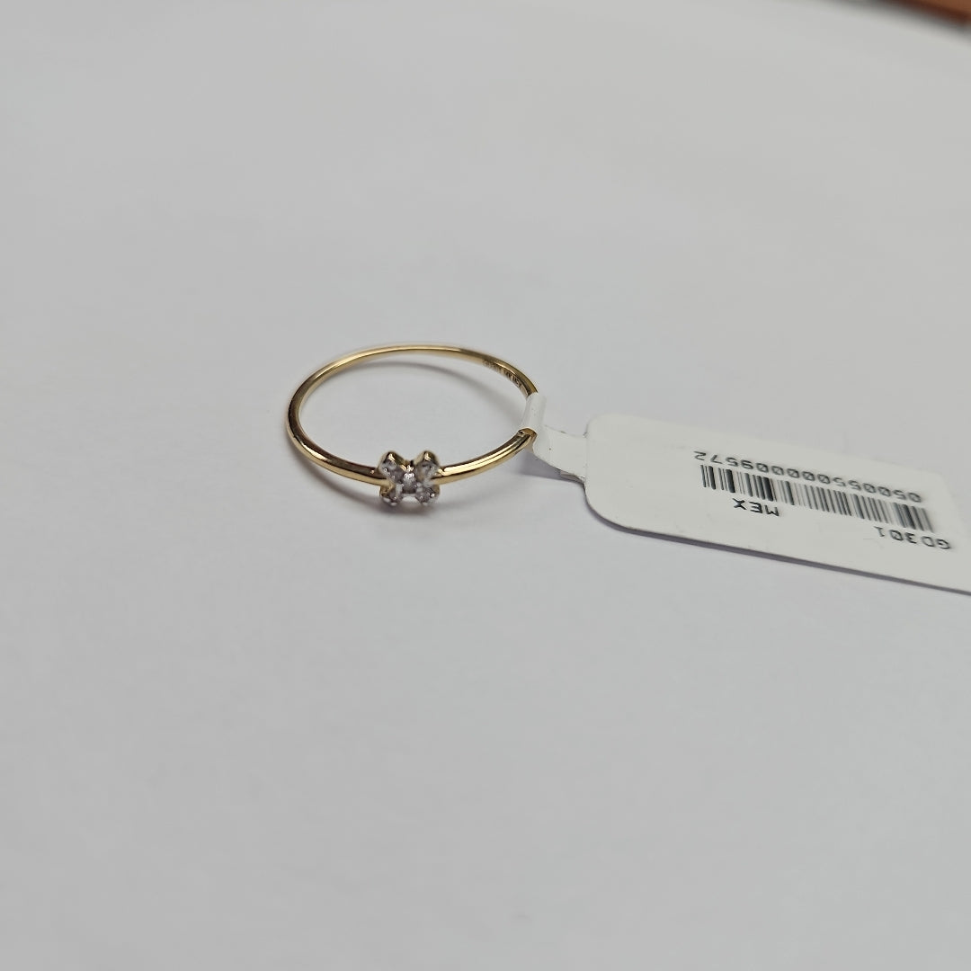 ANILLO ANILLITO C CIRCONIAS 14K 7 TALLA 0.7 GR (NUEVO)