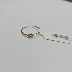 ANILLO ANILLITO C CIRCONIAS 14K 7 TALLA 0.7 GR (NUEVO)