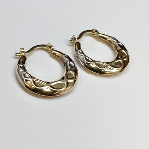 ARETES ARRACADAS COMBINADAS CON INFINITO 14K 2.1 GR (NUEVO)