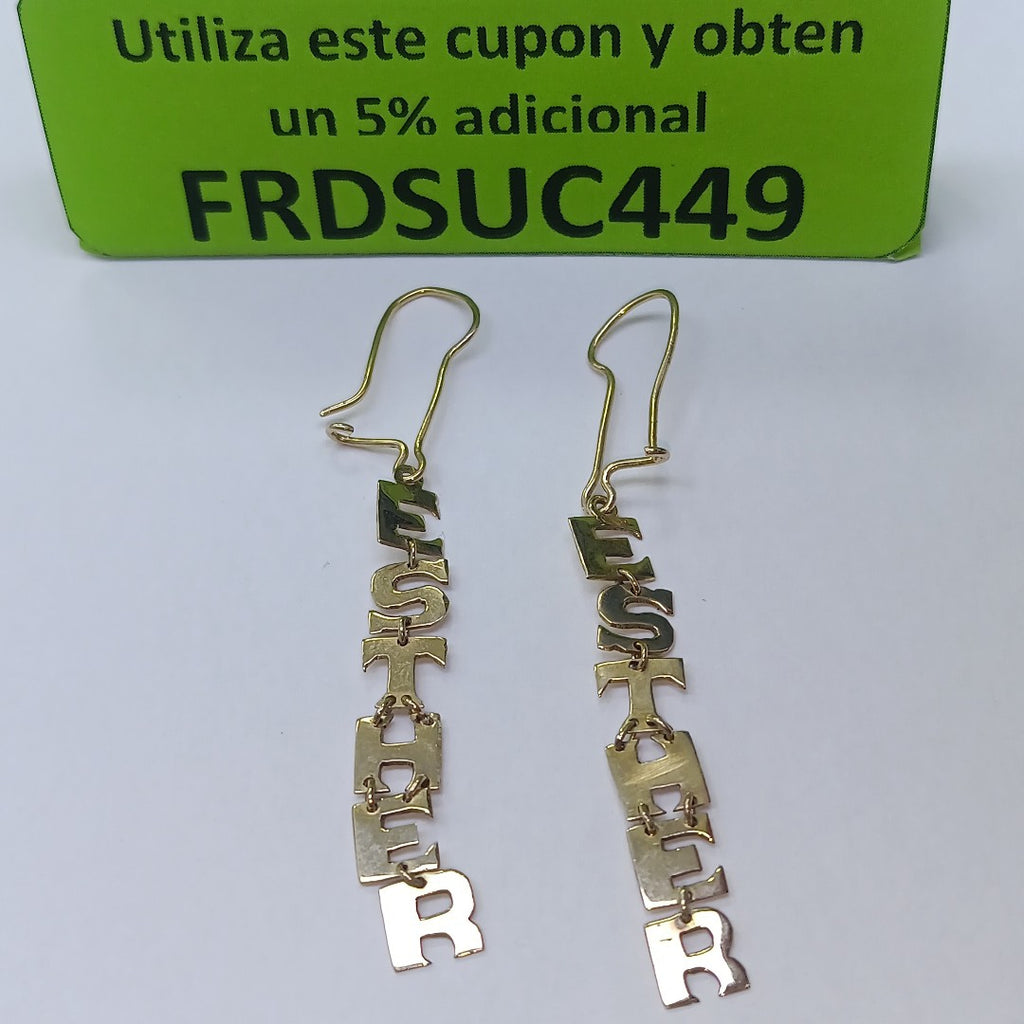 ARETES PAR ORO 14 K 2.7 GRMS (SEMINUEVO)
