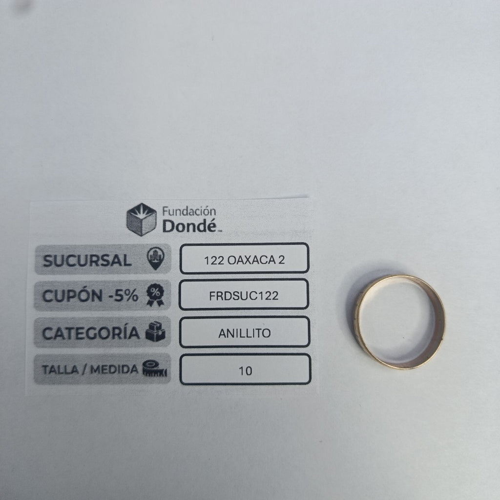 ANILLO ORO 10 K 1,70 GRMS (SEMINUEVO)