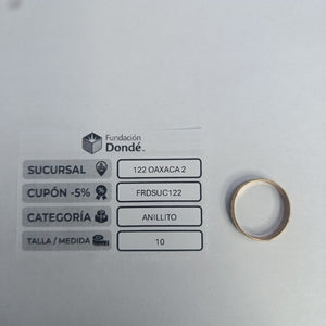ANILLO ORO 10 K 1,70 GRMS (SEMINUEVO)