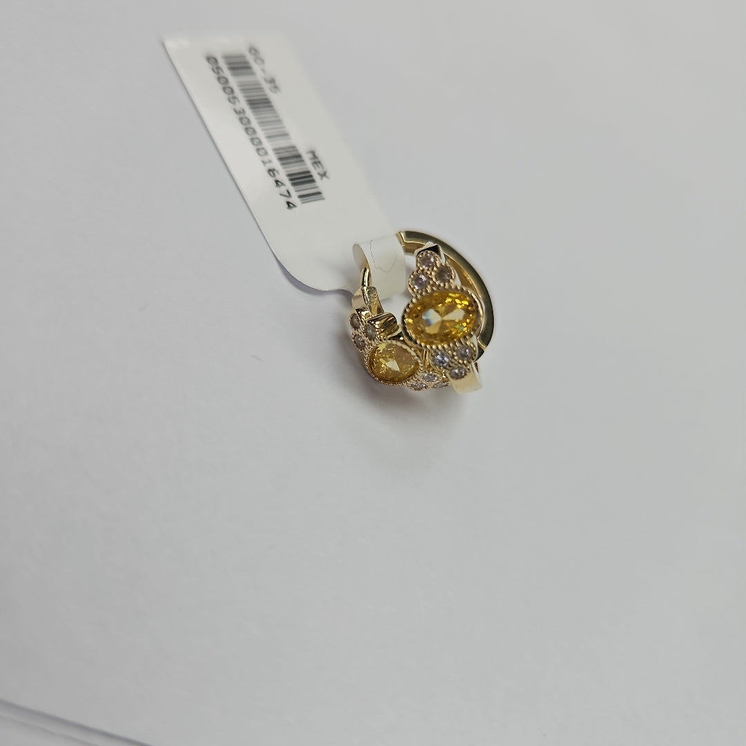 ARETES ARRACADAS CON CIRCONIAS Y PDRAS COL 14K 3.3 GR (NUEVO)