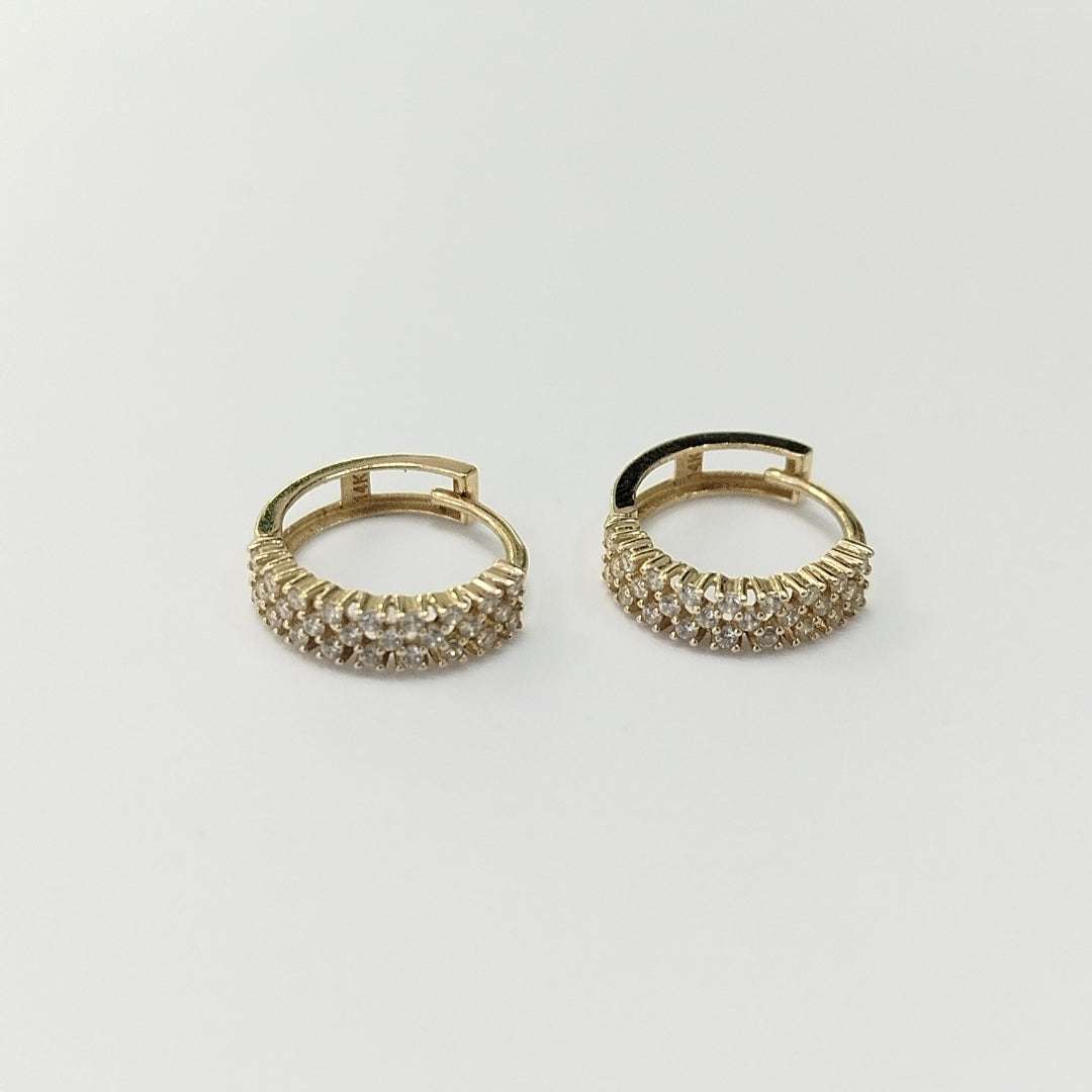 ARRACADAS PAR ORO 14 K 1.5 GRMS (SEMINUEVO)