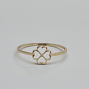 ANILLOS ANILLITO FIG TREBOL 10K TALLA 9 0.8 GR (NUEVO)