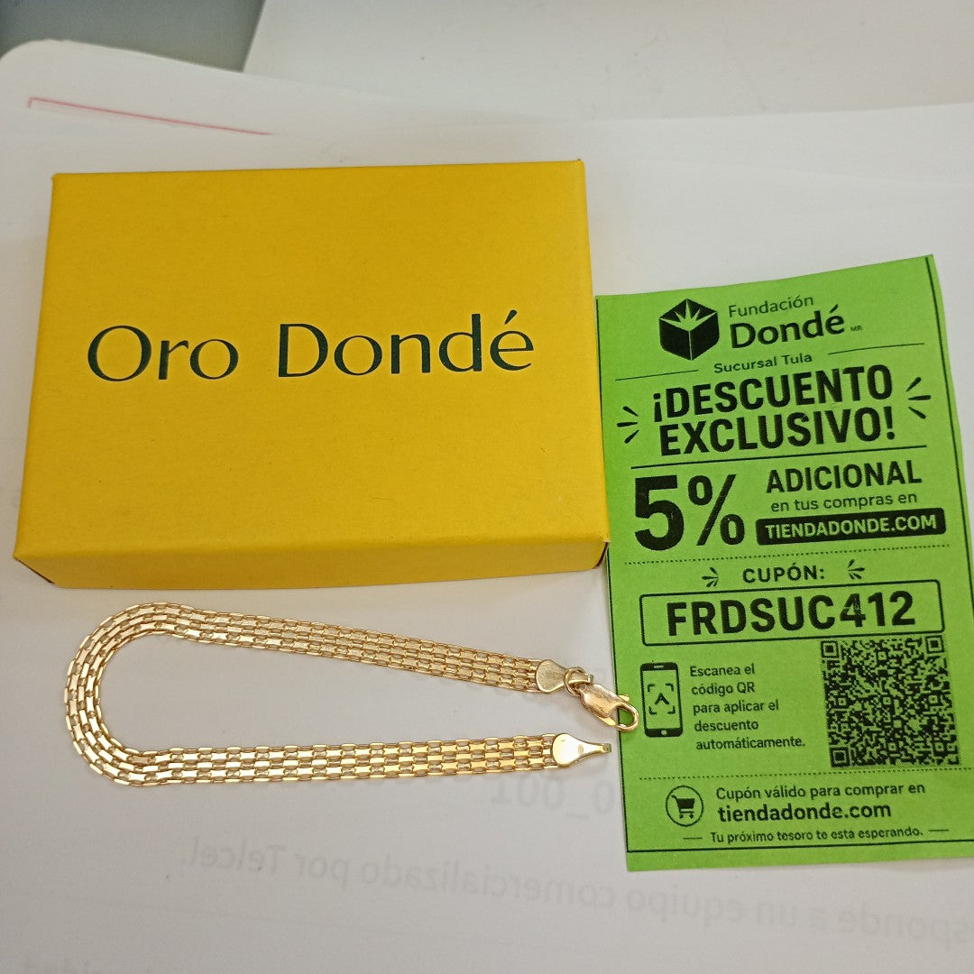 PULSERA ESPECIAL 10K 18 CM 3.8 GR (NUEVO)