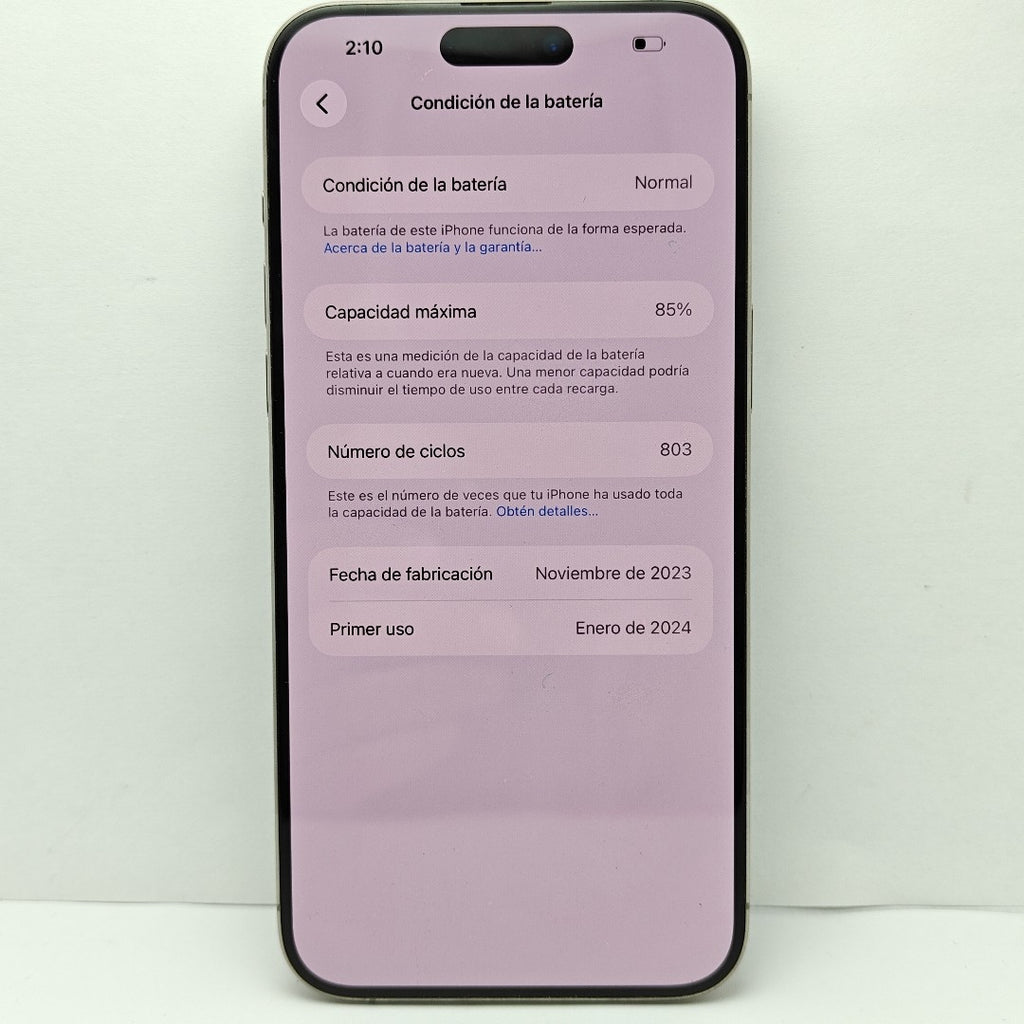 CELULAR APPLE IPHONE 15 PRO MAX A2849 (2023) 256 GB 8 GB RAM (SEMINUEVO)