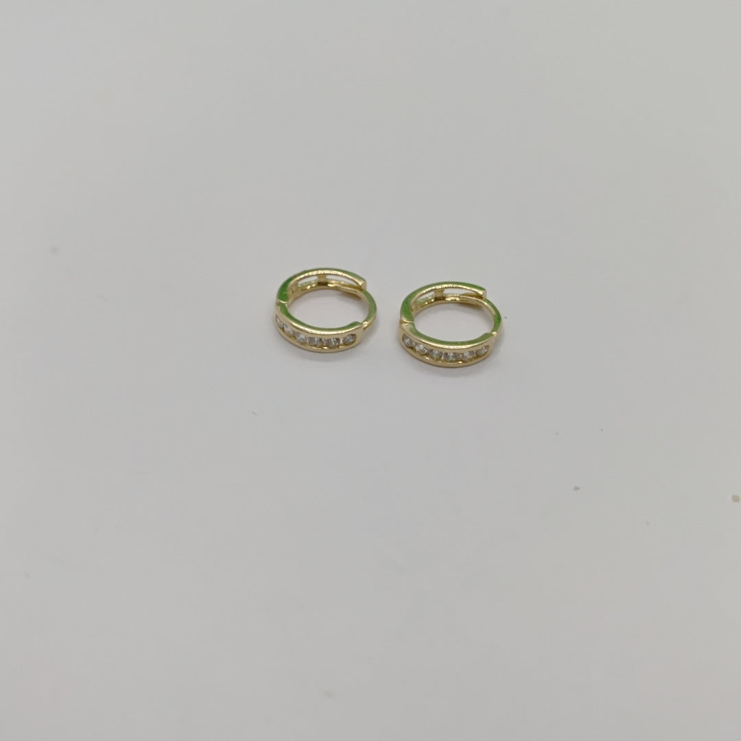 ARETES ARRACADA C CIRCONIAS 14K 1.2 GR (NUEVO)