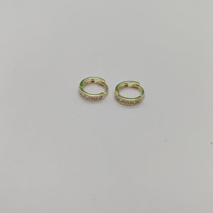 ARETES ARRACADA C CIRCONIAS 14K 1.2 GR (NUEVO)