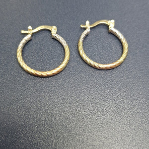 ARETES TEJIDO ARRACADAS TZL COMBINADAS 14K 1.8 GR (NUEVO)
