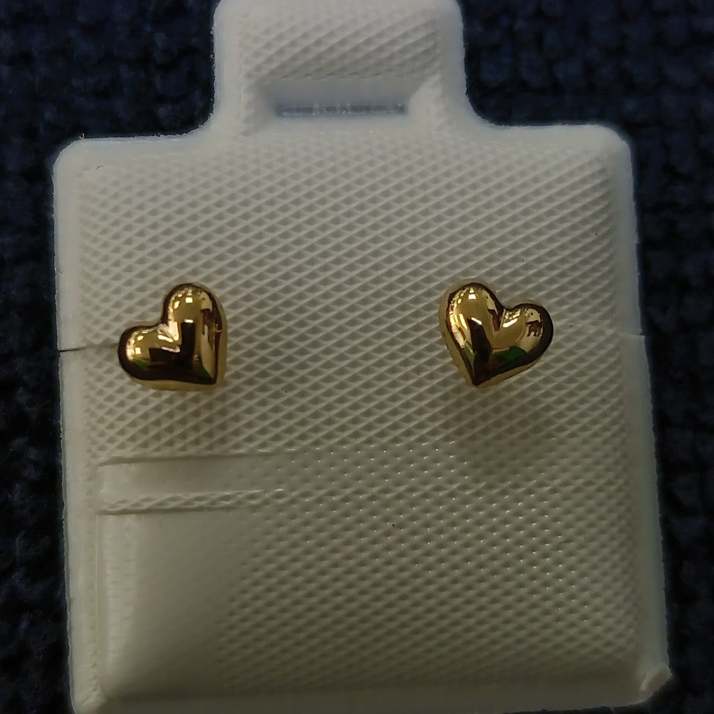 BROQUELES BROQUEL FIG CORAZON LISO 14K 0.1987 GR (NUEVO)