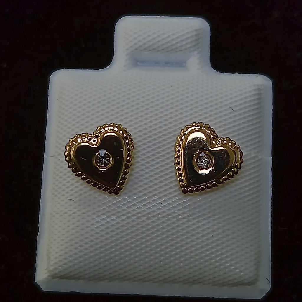BROQUELES BROQUEL FIG CORAZON C CIRCONIA 14K 0.2614 GR (NUEVO)