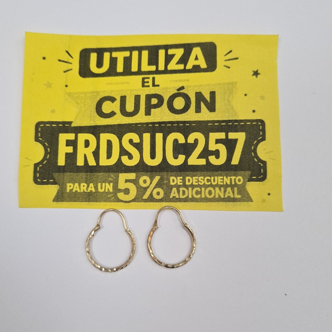 ARRACADAS PAR ORO 14 K 0.7 GRMS (SEMINUEVO)