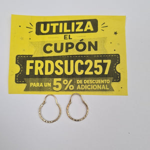ARRACADAS PAR ORO 14 K 0.7 GRMS (SEMINUEVO)