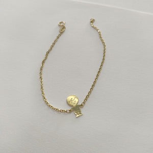 PULSERA TEJIDO ESPECIAL FIG NIÑO 14K 18 CM 1.4 GR (NUEVO)