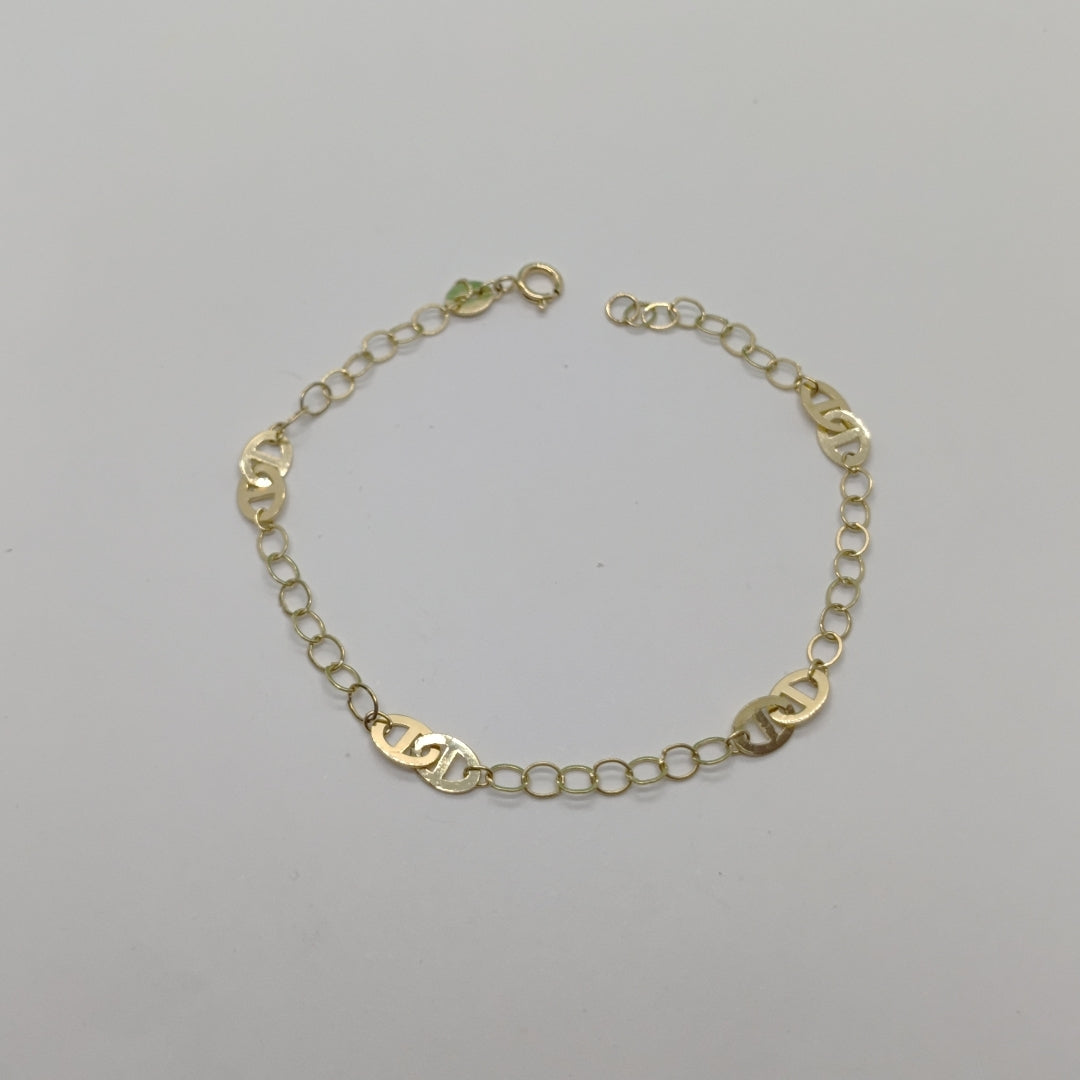 PULSERA TEJIDO ESPECIAL 14K 18 CM 1.5 GR (NUEVO)
