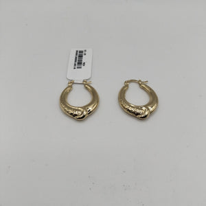 ARETES ARRACADAS ENTRELAZADAS 14K 2.6 GR (NUEVO)