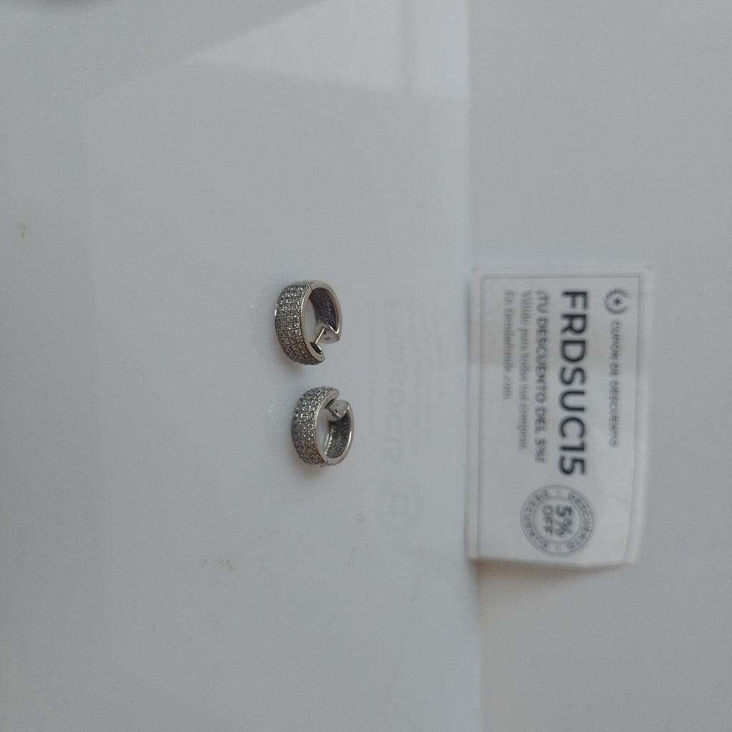 ARRACADAS PAR ORO,ORO BLANCO 14 K 6,10 GRMS (SEMINUEVO)