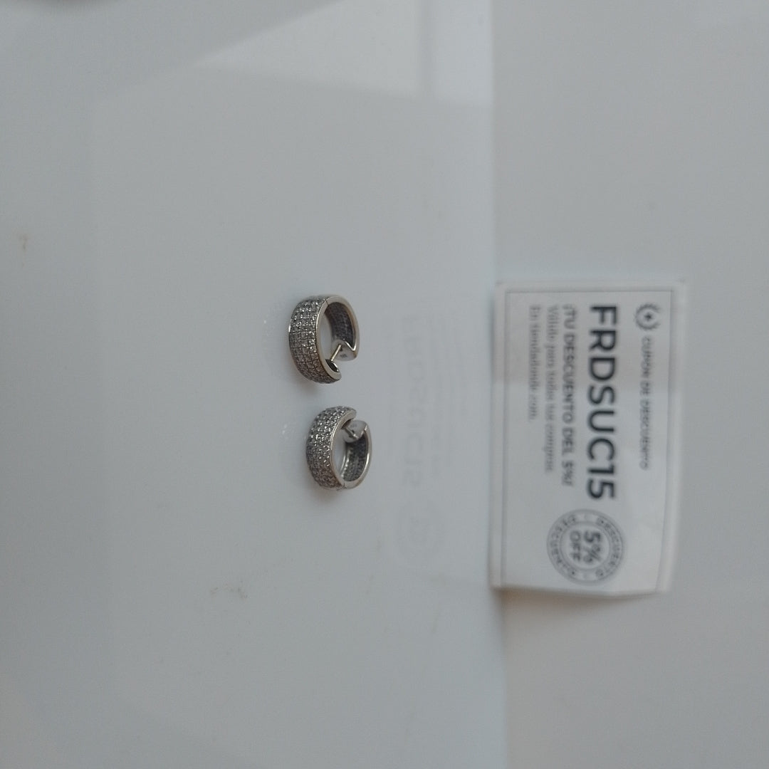 ARRACADAS PAR ORO,ORO BLANCO 14 K 6,10 GRMS (SEMINUEVO)