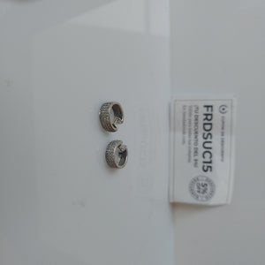 ARRACADAS PAR ORO,ORO BLANCO 14 K 6,10 GRMS (SEMINUEVO)