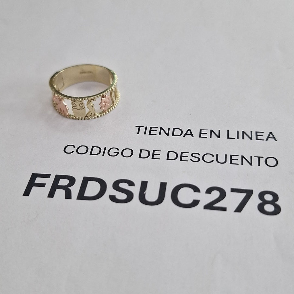 ANILLOS ARGOLLA DE LA SUERTE 10K TALLA 8 3 GR (NUEVO)
