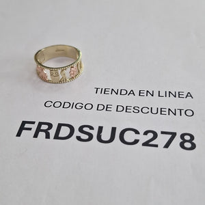 ANILLOS ARGOLLA DE LA SUERTE 10K TALLA 8 3 GR (NUEVO)