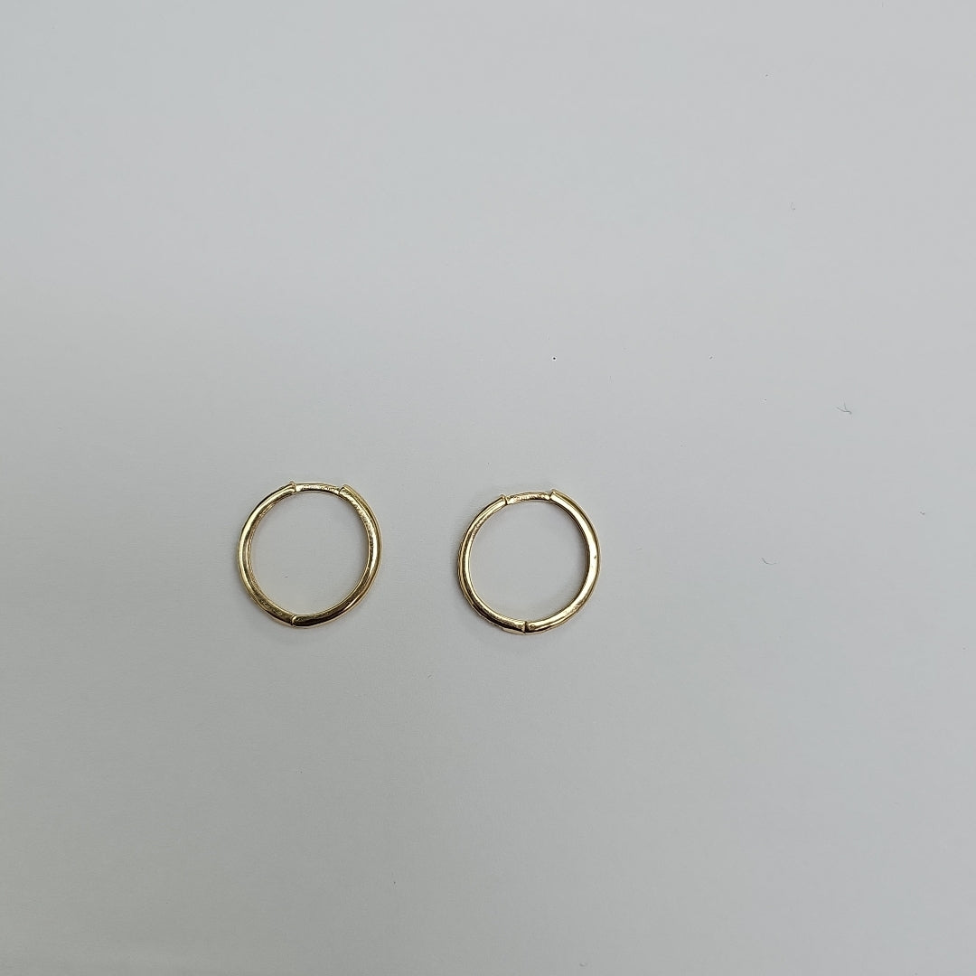 ARETES ARRACADAS C CIRCONIAS 14K 2.1 GR (NUEVO)