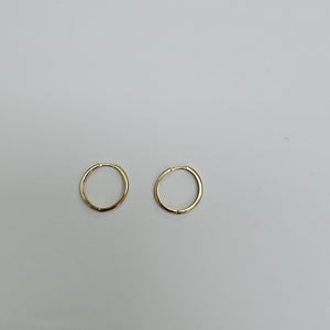 ARETES ARRACADAS C CIRCONIAS 14K 2.1 GR (NUEVO)