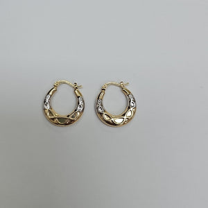 ARETES ARRACADAS COMBINADAS CON INFINITO 14K 2.2 GR (NUEVO)