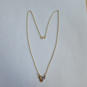 CADENA TEJIDO GARGANTILLA ESPECIAL C FLORES 14K 45 CM 2.9 GR (NUEVO)