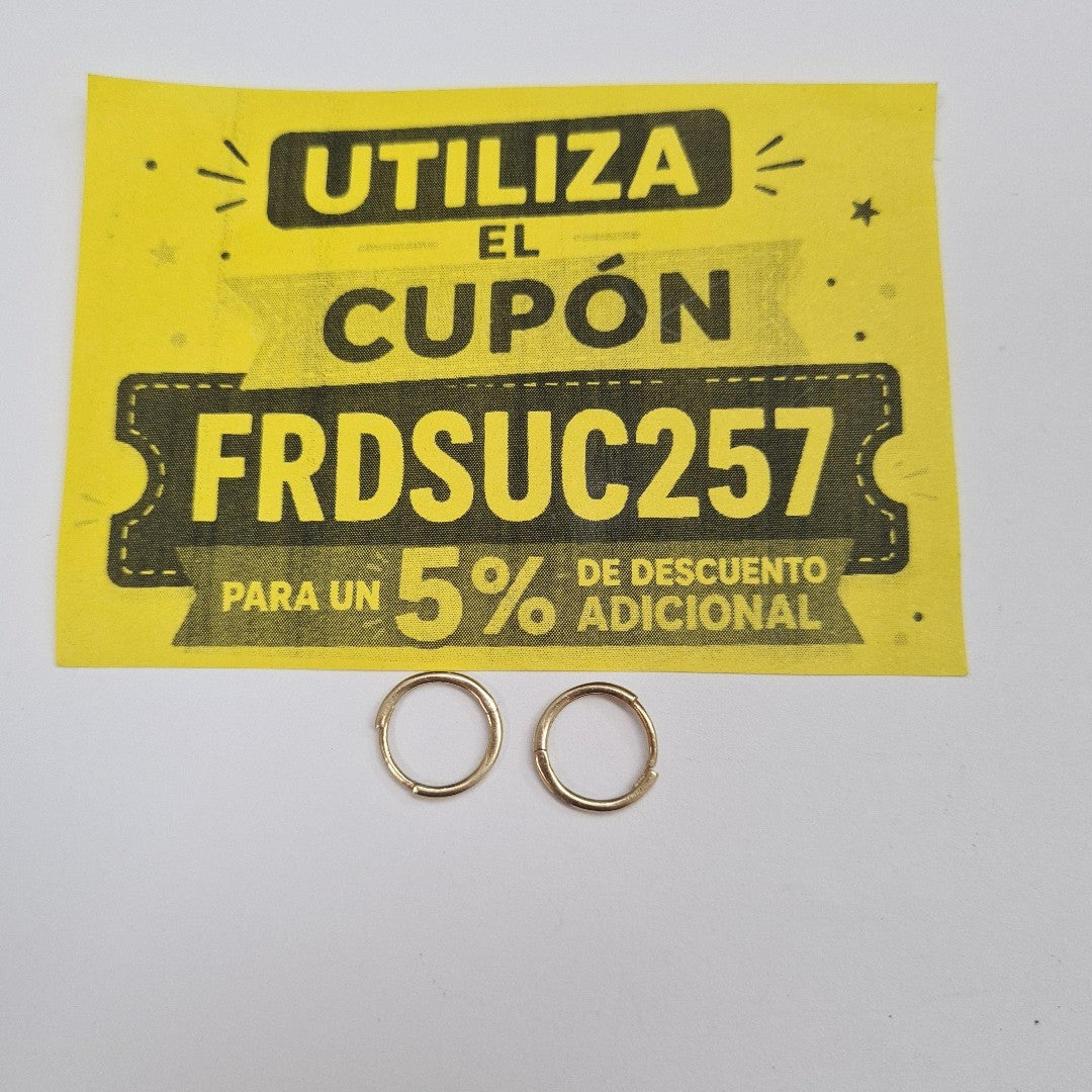 ARRACADAS PAR ORO 14 K 0.8 GRMS (SEMINUEVO)