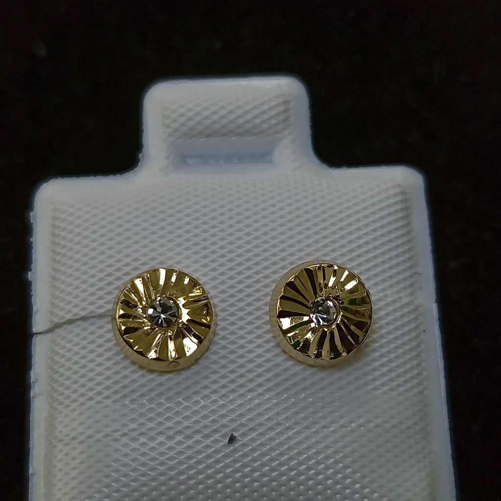 BROQUELES BROQUEL FIG BOTON C CIRCONIA 14K 0.2916 GR (NUEVO)