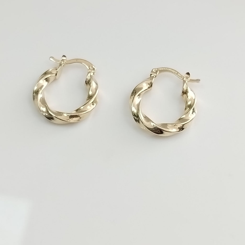ARETES ARRACADA TORZAL 14K 1.8 GR (NUEVO)