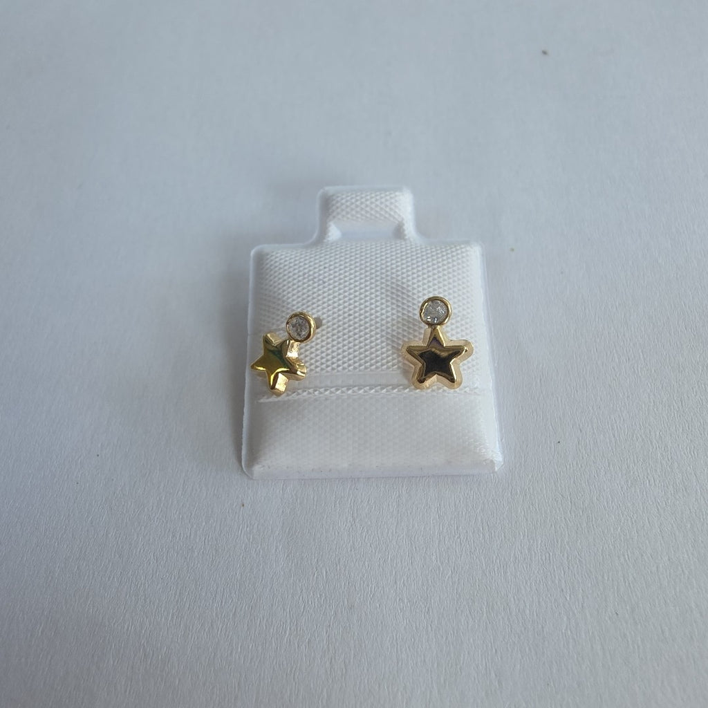 BROQUELES BROQUEL FIG ESTRELLA C CIRCONIA 14K 0.2603 GR (NUEVO)