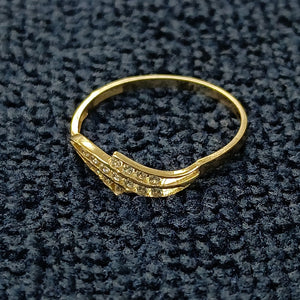 ANILLOS CON CIRCONIAS 14K TALLA 7 0.8 GR (NUEVO)