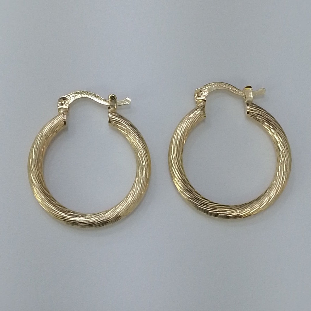 ARETES TEJIDO ARRACADAS ASTRIADAS 14K 2.7 GR (NUEVO)