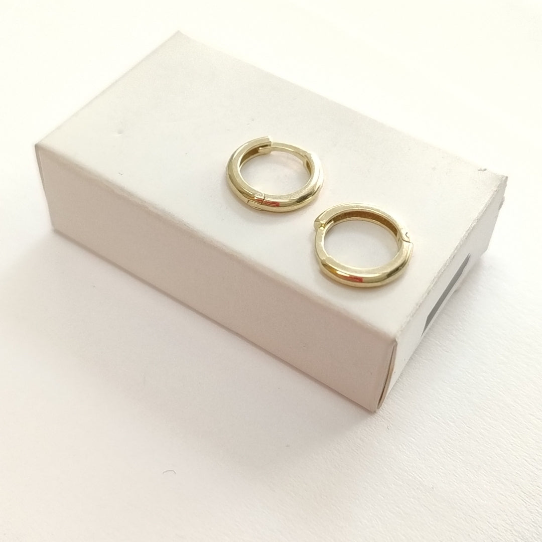ARETES ARRACADAS LISAS 10K 1.2 GR (NUEVO)