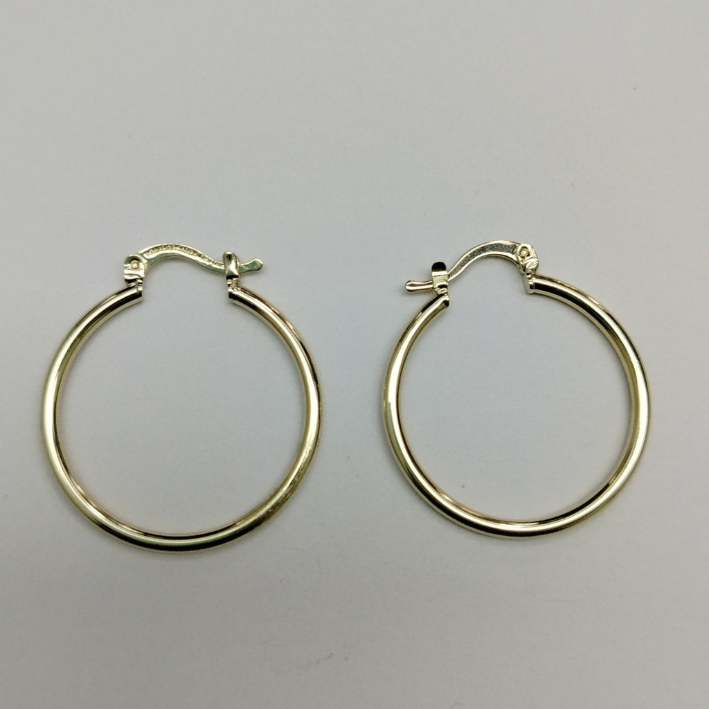 ARETES TEJIDO ARRACADAS LISAS 14K 1.5 GR (NUEVO)