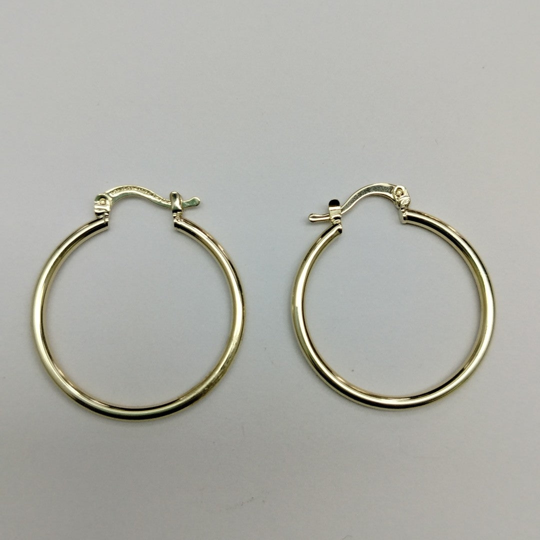 ARETES TEJIDO ARRACADAS LISAS 14K 1.5 GR (NUEVO)