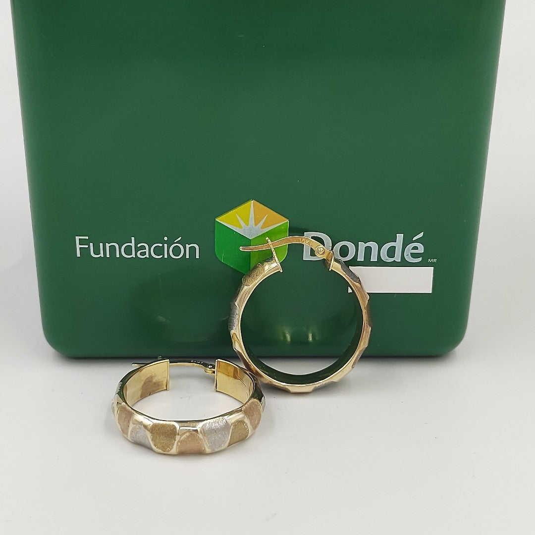 ARRACADAS PAR ORO,ORO COMBINADO 10 K 3,20 GRMS (SEMINUEVO)