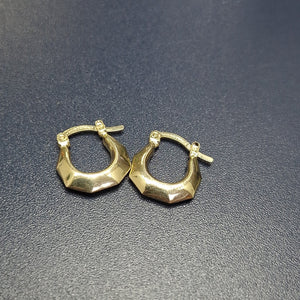 ARETES TEJIDO ARRACADA FACETADA 14K 1.2 GR (NUEVO)