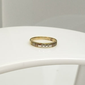 ANILLITO ORO COMBINADO 10 K 1,60 GRMS (SEMINUEVO)