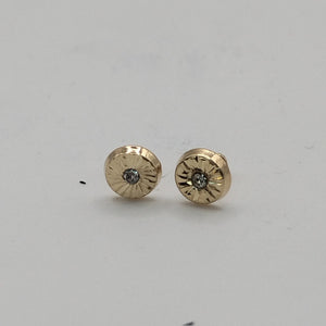 BROQUELES BROQUEL FIG BOTON C CIRCONIA 14K 0.2916 GR (NUEVO)